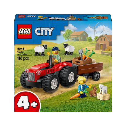 Lego® City Red Farm Tractor With Trailer & Sheep Toys 60461 – Bricktopia