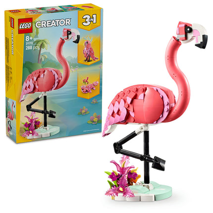 LEGO® Creator 3in1 Wild Animals: Pink Flamingo Animal Toy Playset 31170