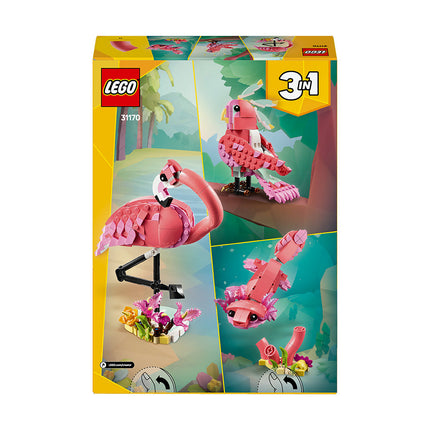 LEGO® Creator 3in1 Wild Animals: Pink Flamingo Animal Toy Playset 31170