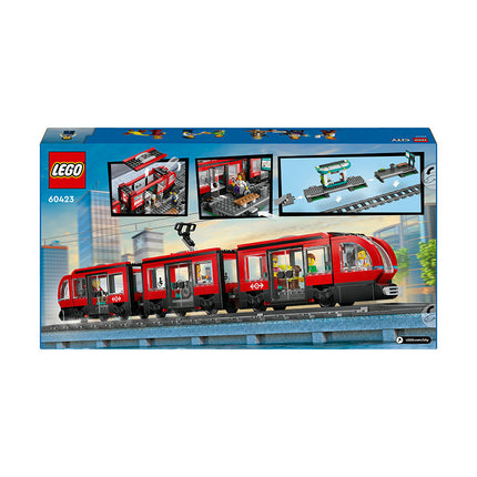 LEGO® City Downtown Tram and Station Building Toy Set 60423