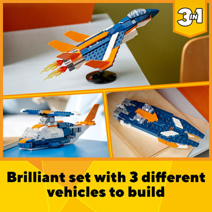 LEGO® Creator 3in1 Supersonic Jet Building Kit 31126