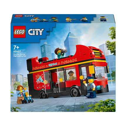 LEGO® City Red Double-Decker Sightseeing Bus Toy Set 60407