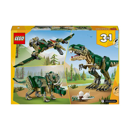 LEGO® Creator 3in1 T. rex Figure, Toy Dinosaur Set 31151